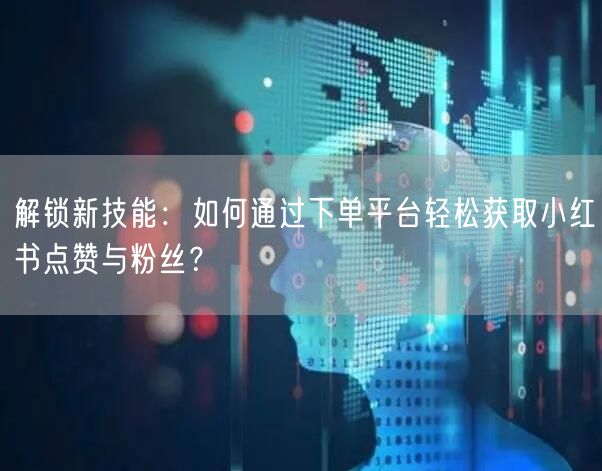 解锁新技能：如何通过下单平台轻松获取小红书点赞与粉丝？