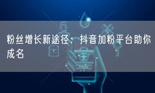 粉丝增长新途径：抖音加粉平台助你成名
