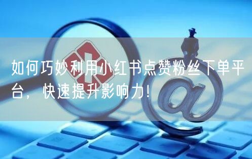 如何巧妙利用小红书点赞粉丝下单平台，快速提升影响力！