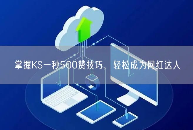 掌握KS一秒500赞技巧，轻松成为网红达人