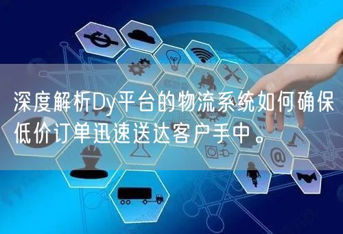 深度解析Dy平台的物流系统如何确保低价订单迅速送达客户手中。