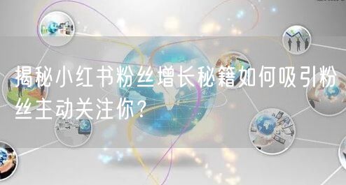揭秘小红书粉丝增长秘籍如何吸引粉丝主动关注你？