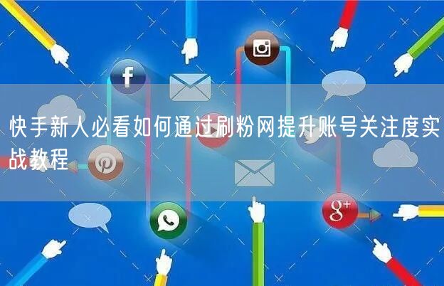 快手新人必看如何通过刷粉网提升账号关注度实战教程