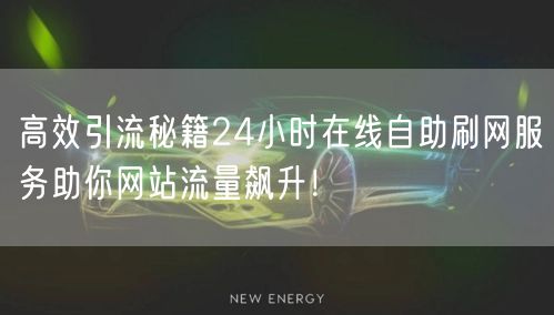 高效引流秘籍24小时在线自助刷网服务助你网站流量飙升！