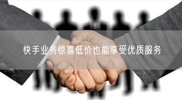 快手业务惊喜低价也能享受优质服务