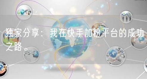 独家分享：我在快手加粉平台的成功之路。