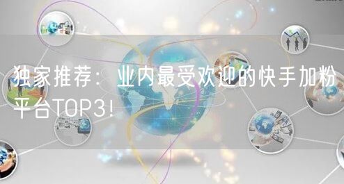 独家推荐：业内最受欢迎的快手加粉平台TOP3！