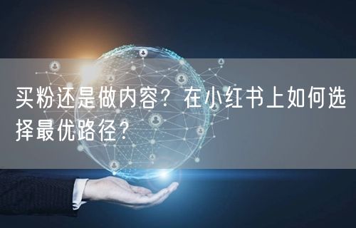 买粉还是做内容？在小红书上如何选择最优路径？