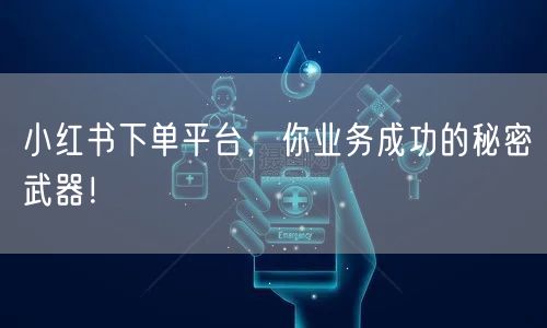 小红书下单平台，你业务成功的秘密武器！