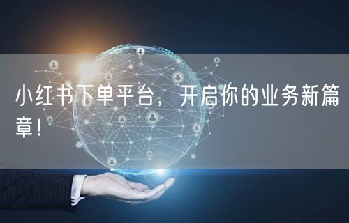 小红书下单平台，开启你的业务新篇章！