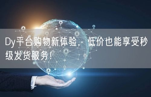 Dy平台购物新体验，低价也能享受秒级发货服务！