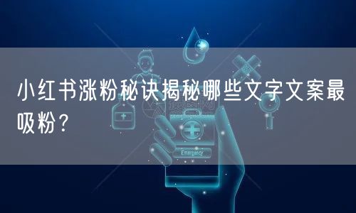 小红书涨粉秘诀揭秘哪些文字文案最吸粉？