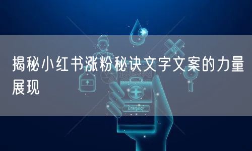 揭秘小红书涨粉秘诀文字文案的力量展现