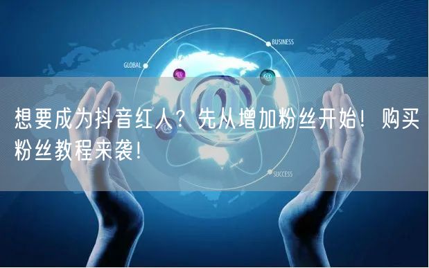 想要成为抖音红人？先从增加粉丝开始！购买粉丝教程来袭！