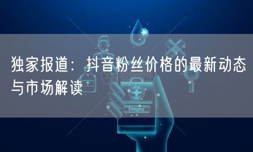 独家报道：抖音粉丝价格的最新动态与市场解读