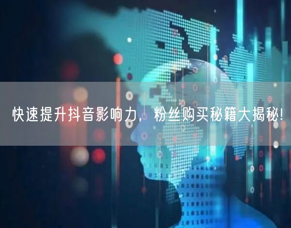 快速提升抖音影响力，粉丝购买秘籍大揭秘!