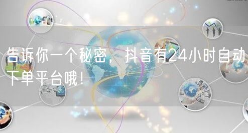 告诉你一个秘密，抖音有24小时自动下单平台哦！