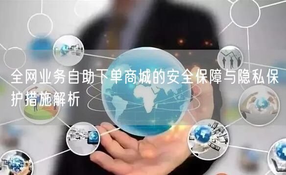 全网业务自助下单商城的安全保障与隐私保护措施解析