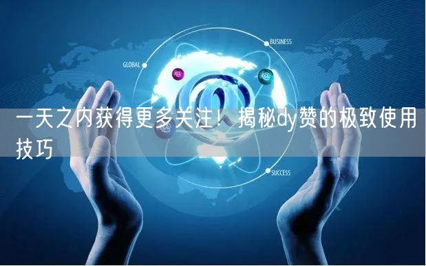 一天之内获得更多关注！揭秘dy赞的极致使用技巧