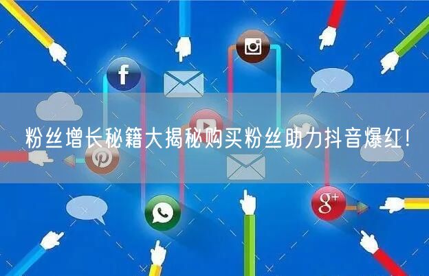 粉丝增长秘籍大揭秘购买粉丝助力抖音爆红！