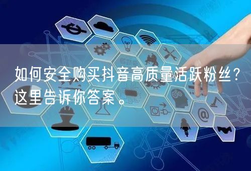 如何安全购买抖音高质量活跃粉丝？这里告诉你答案。