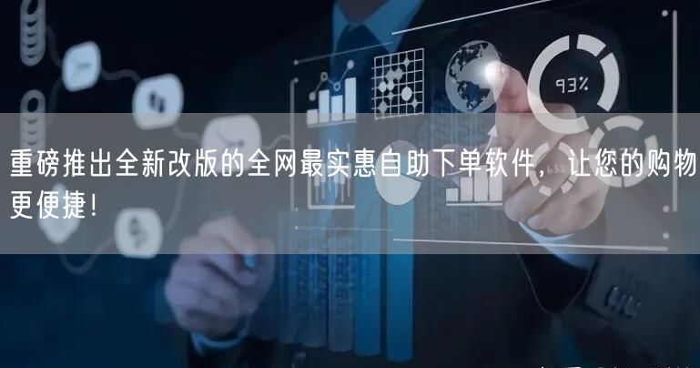 重磅推出全新改版的全网最实惠自助下单软件，让您的购物更便捷！