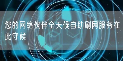 您的网络伙伴全天候自助刷网服务在此守候