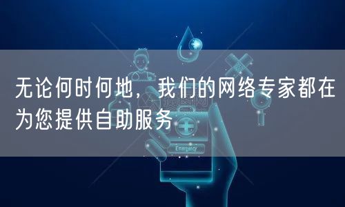 无论何时何地,我们的网络专家都在为您提供自助服务